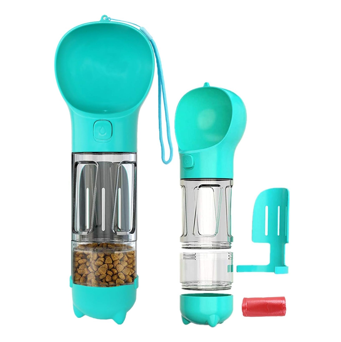 Vista 5 de Bebedero para Perro 4 en 1 500ml - color: Rosado